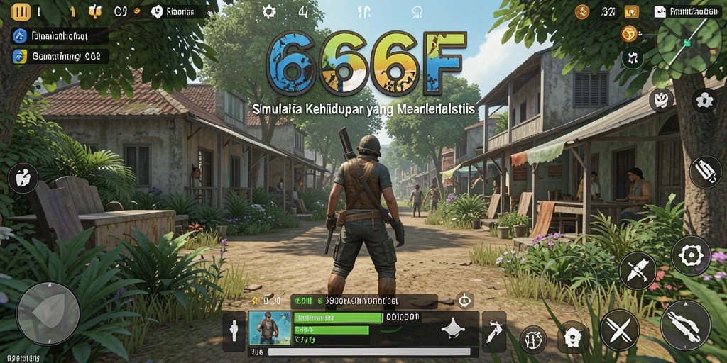 Tampilan gameplay 666F yang menarik dan realistis saat menjelajahi dunia virtual.