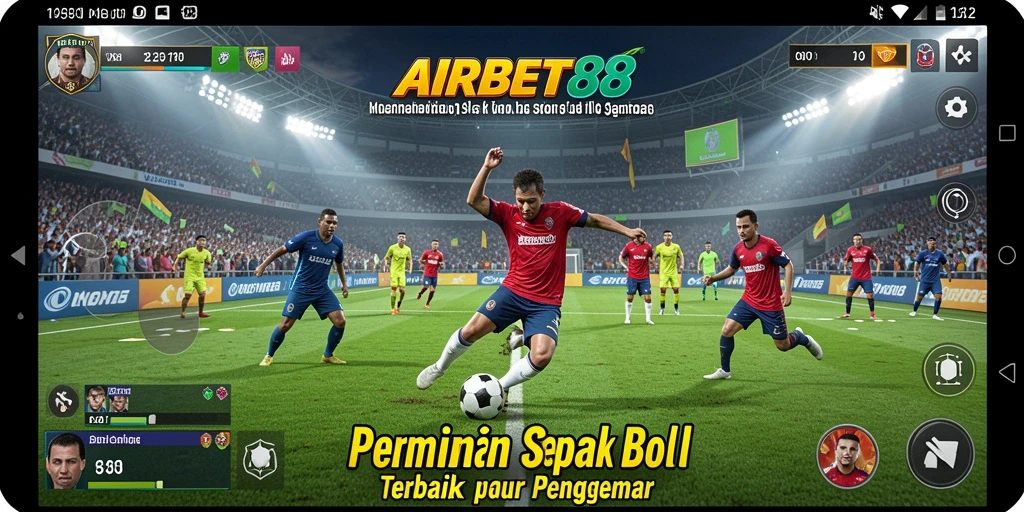 Tampilan gameplay menarik dari AIRBET88 yang penuh aksi sepak bola.