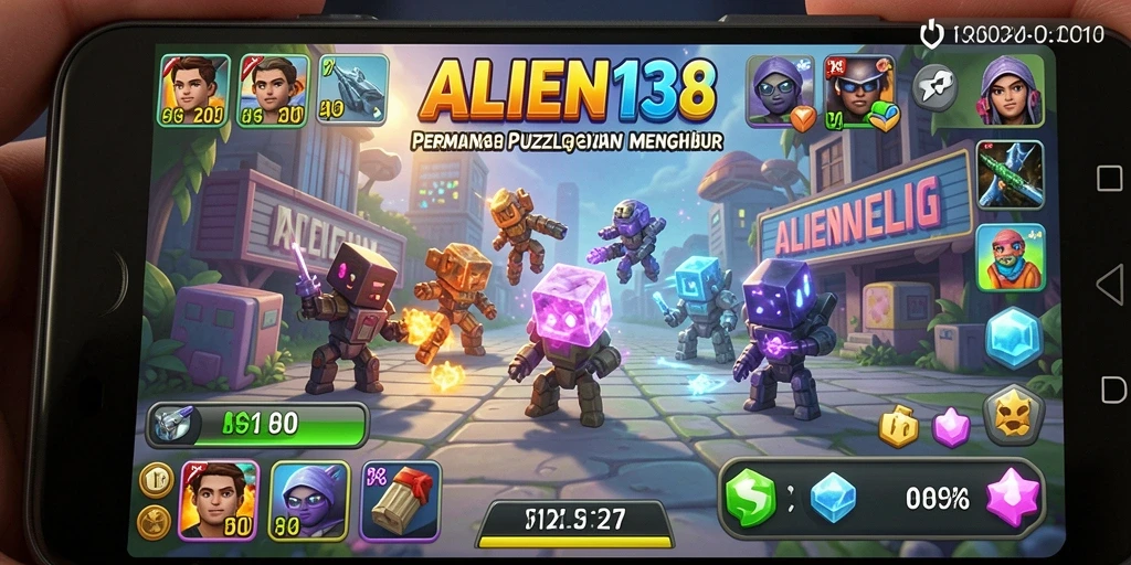 Tampilan gameplay ALIEN138 dengan berbagai teka-teki menarik.