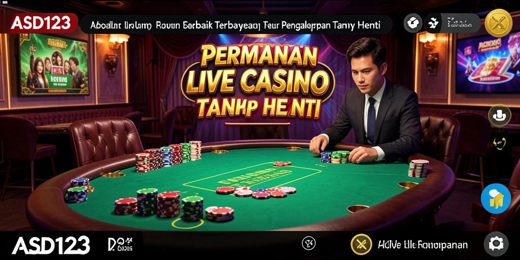 Tampilan menarik dari gameplay Live Casino ASD123 dengan dealer profesional.