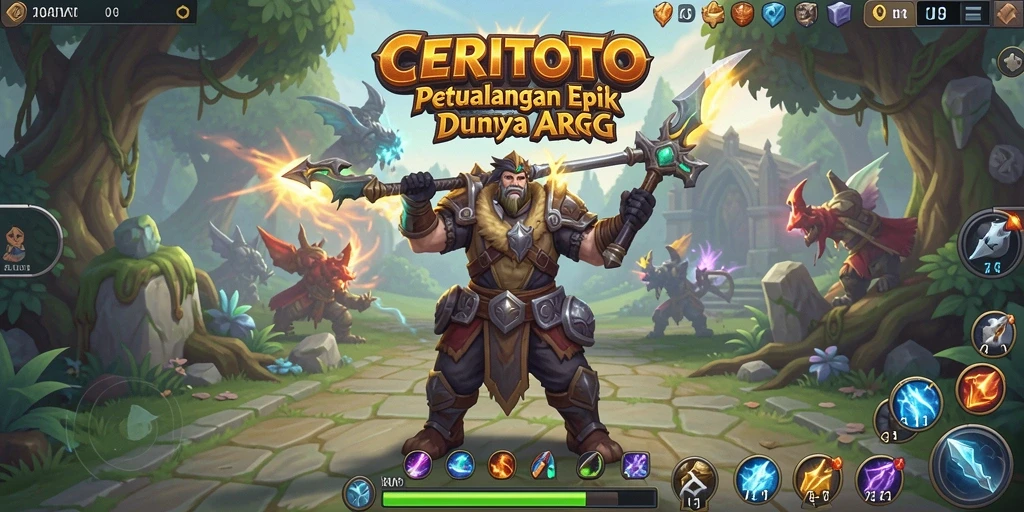 Tampilan gameplay CERITOTO yang menampilkan pertempuran epik dan petualangan mendebarkan.