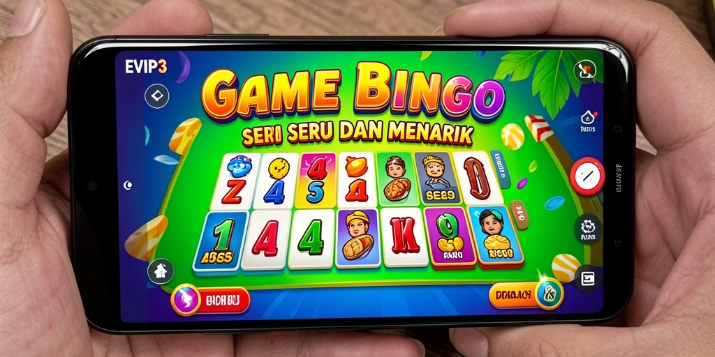 Tampilan gameplay Bingo di EVIP3 yang penuh warna dan menarik.