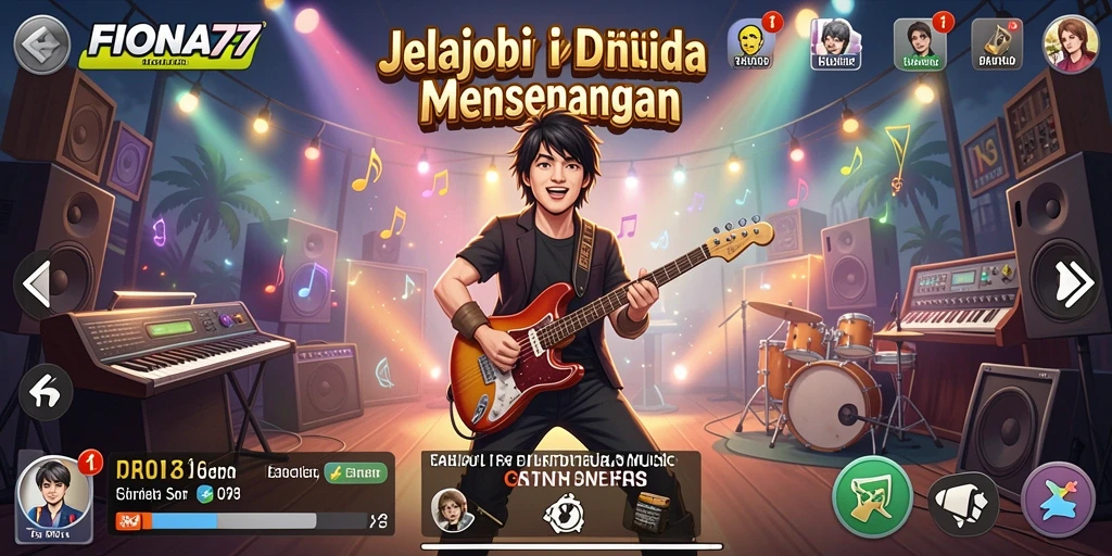 Gameplay seru dengan musik interaktif di FIONA77.