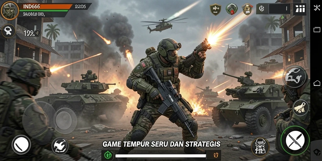 Tampilan utama gameplay IND666 yang mendebarkan dan strategis.