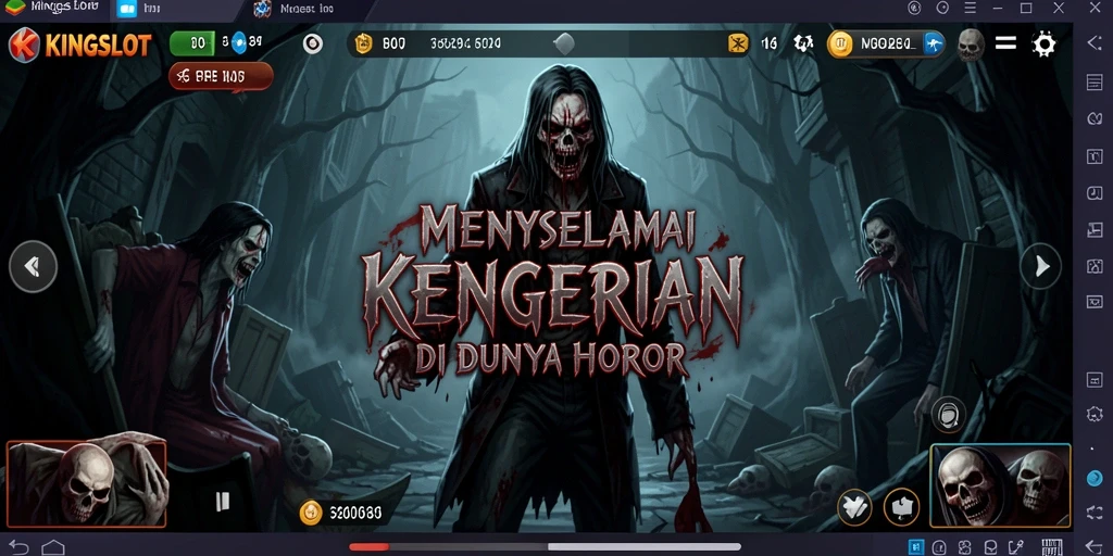 Screenshot KINGSLOT menampilkan momen ketegangan dan kengerian yang mendalam.