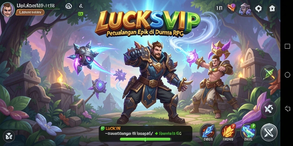 Tampilan gameplay RPG LUCKSVIP yang mengasyikkan dan penuh aksi.