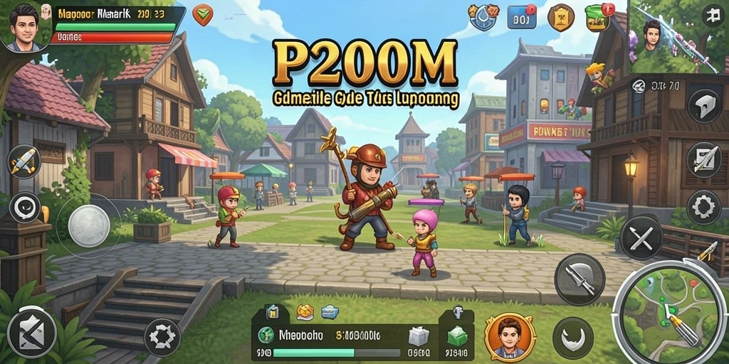 Tampilan gameplay menarik di P200M dengan mekanisme idle.