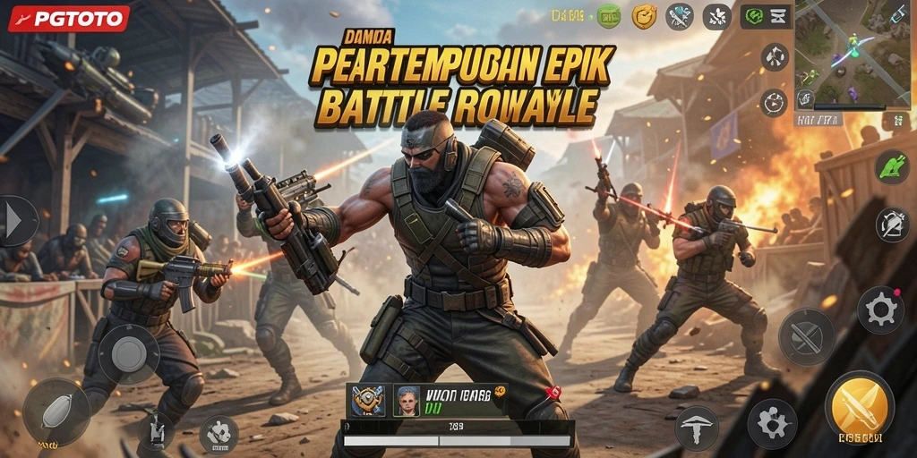 Tangkapan layar menampilkan momen intens dalam permainan Battle Royale.