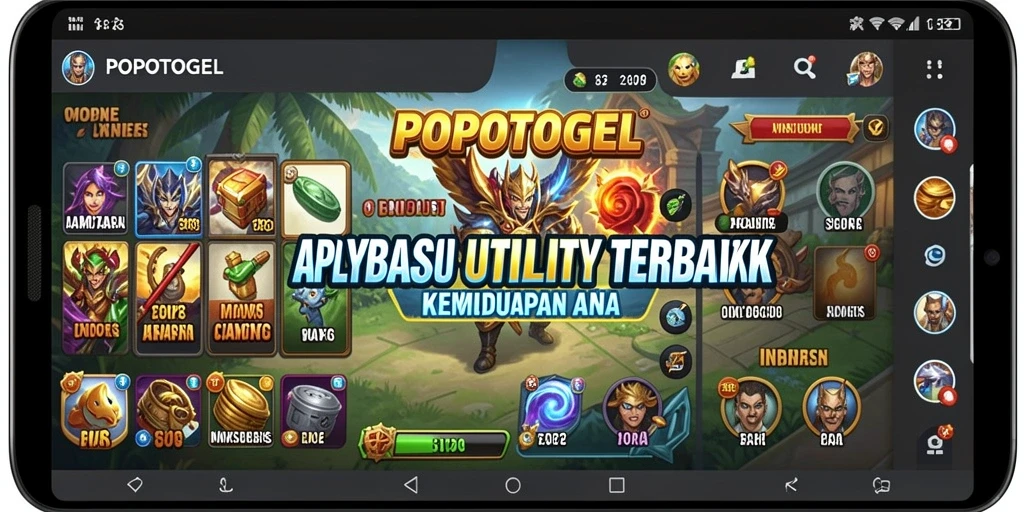 Tampilan antarmuka utama POPOTOGEL yang memudahkan navigasi.