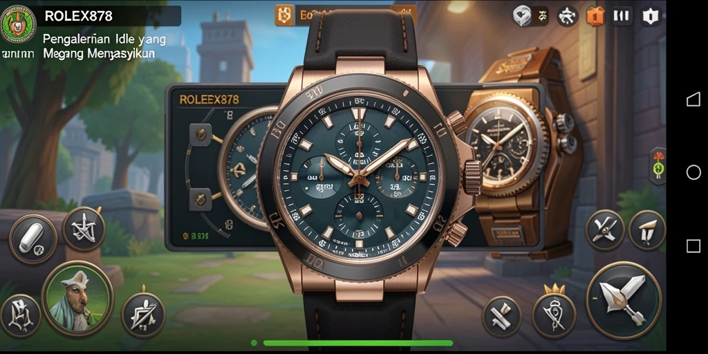 Screenshot gameplay <strong>ROLEX878</strong> menunjukkan pemain mengelola sumber daya dalam santai.