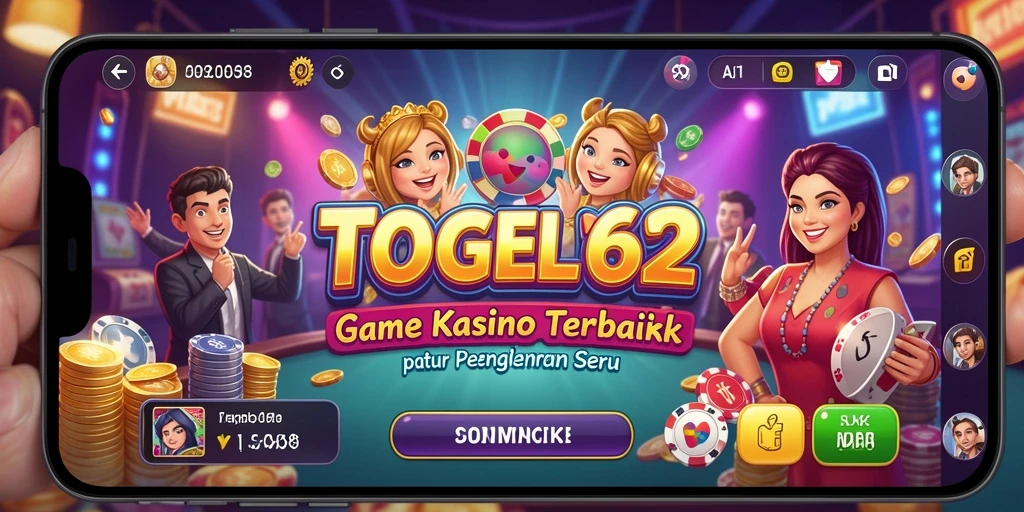 Screenshot gameplay seru TOGEL62 yang menampilkan berbagai permainan Kasino.