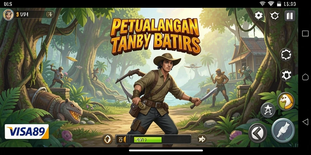 Tampilan menarik dari gameplay petualangan di VISA89.