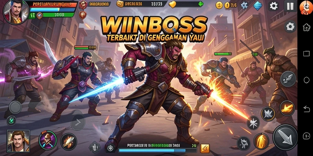 Gameplay seru WINBOSS dengan karakter yang bervariasi.